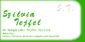 szilvia tejfel business card